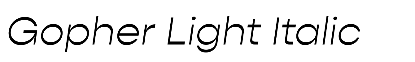Gopher Light Italic